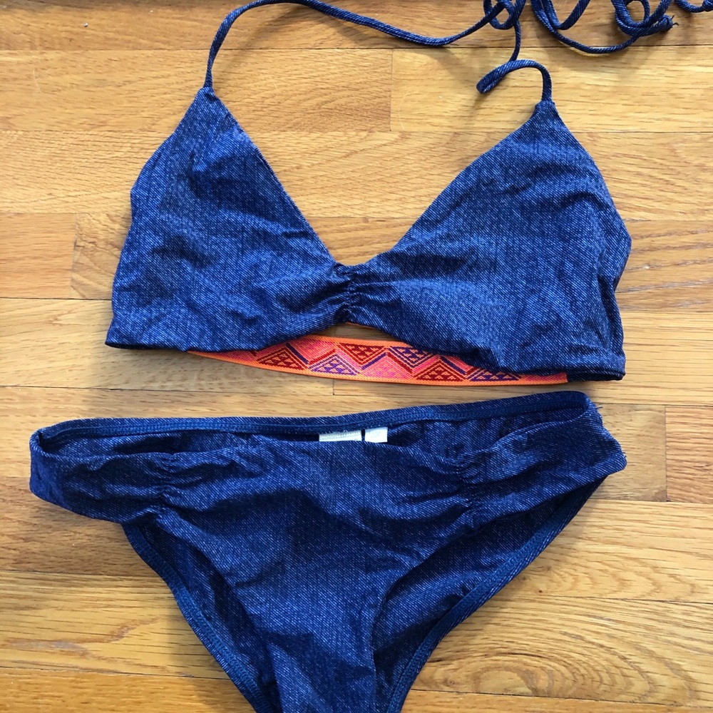 L*Space Blue Jean Patterned Bikini